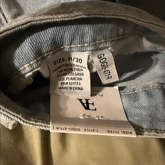 Buckle Flying Angel’s Denim Blue Women's Shorts with Patchwork - Picture 5 of 9